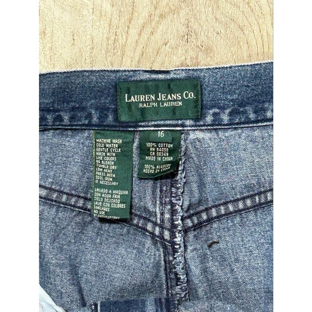 Lauren Ralph Lauren Women’s Size 14 Denim Maxi Skirt Blue Jean Frayed Hem - Picture 5 of 6